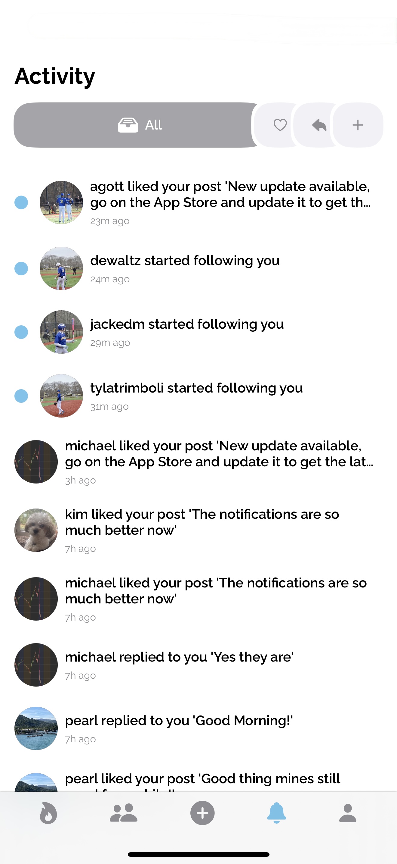Notifications Page